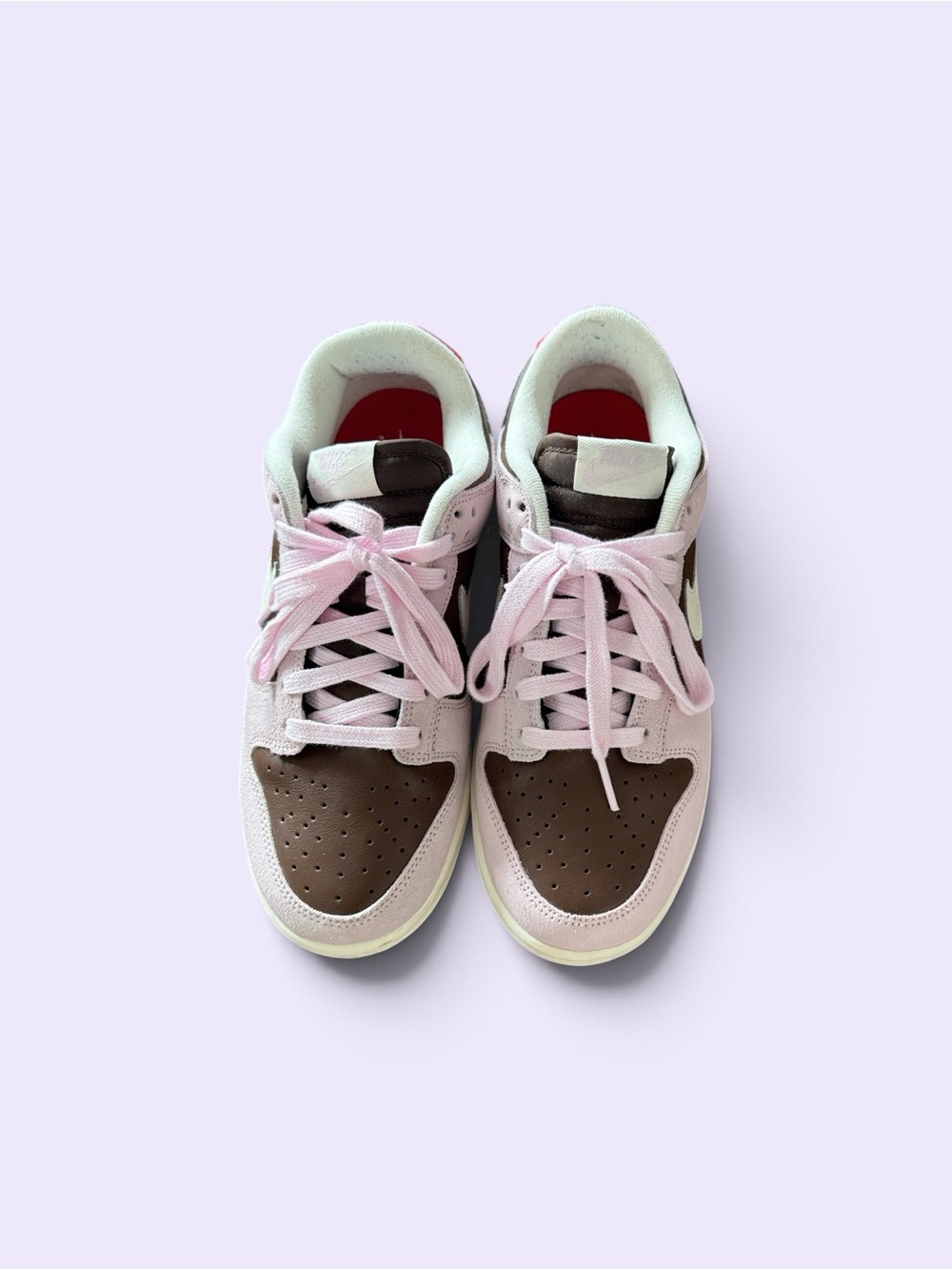 Women's Nike Pink & Brown Low-Top Sneakers - Lace-Up Comfort